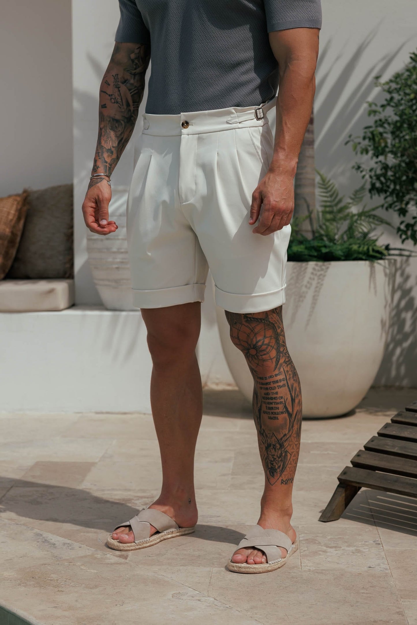 Premium Side Cinch Short — Stone