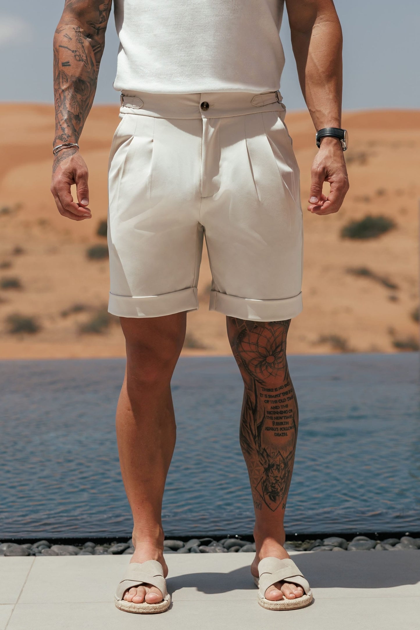 Premium Side Cinch Short — Stone
