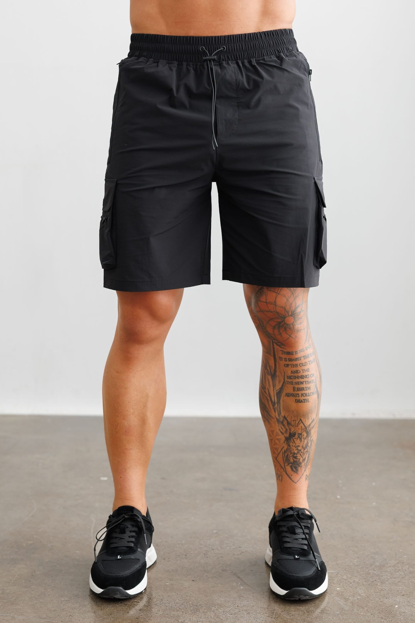 Technical Cargo Shorts — Black