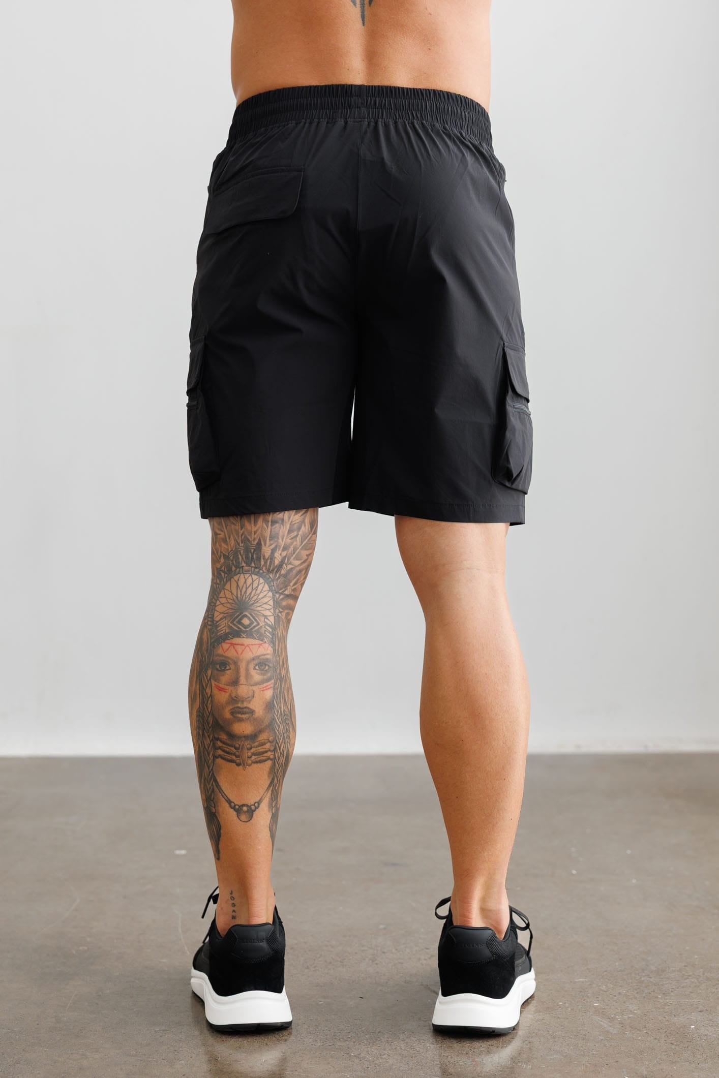 Technical Cargo Shorts — Black