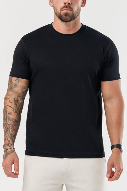 Luxe Mercerised T-Shirt — Black