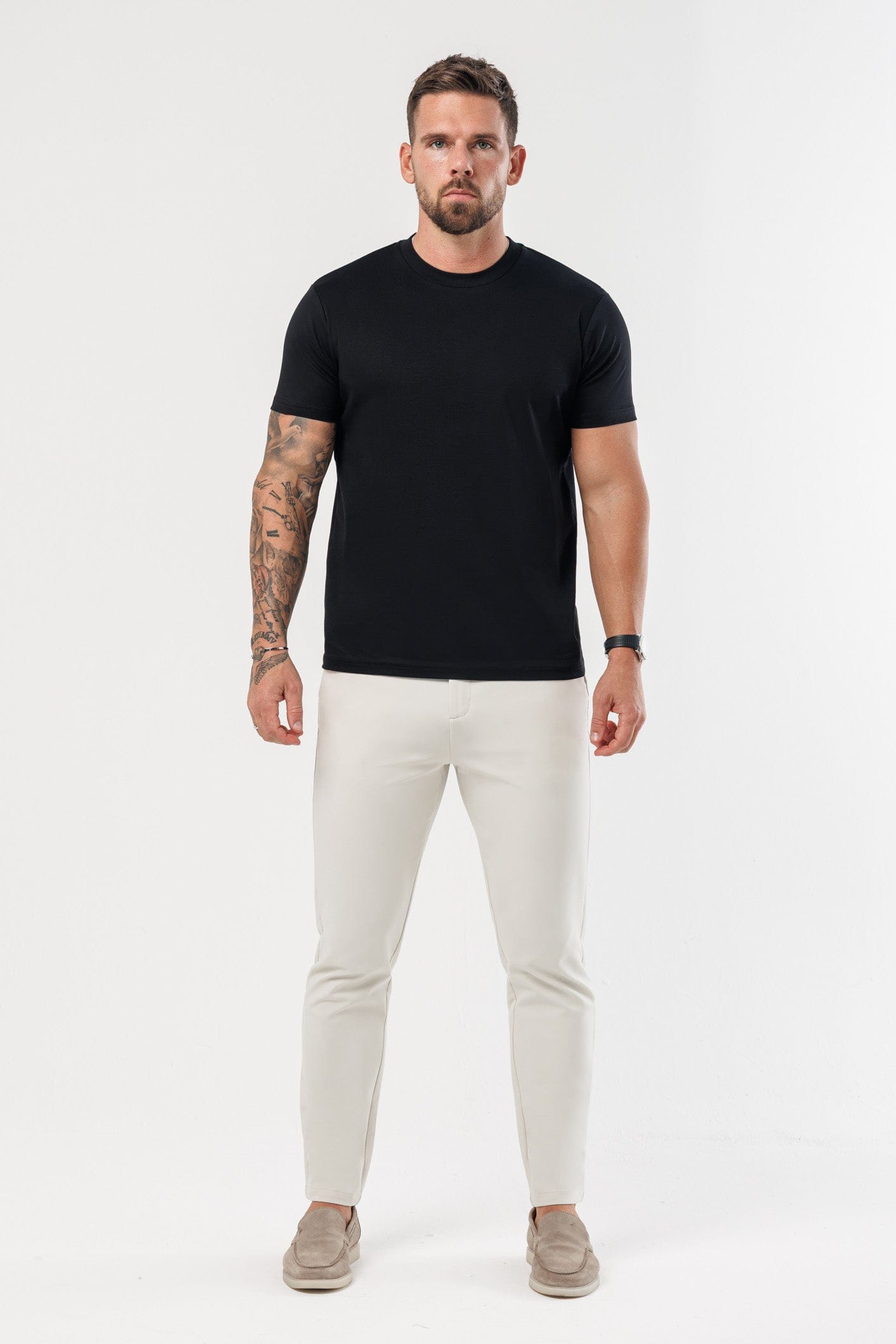 Luxe Mercerised T-Shirt — Black