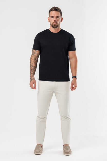 Luxe Mercerised T-Shirt — Black