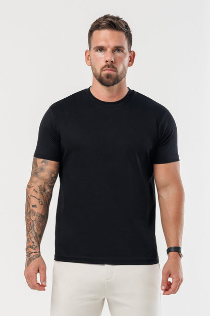 Luxe Mercerised T-Shirt — Black