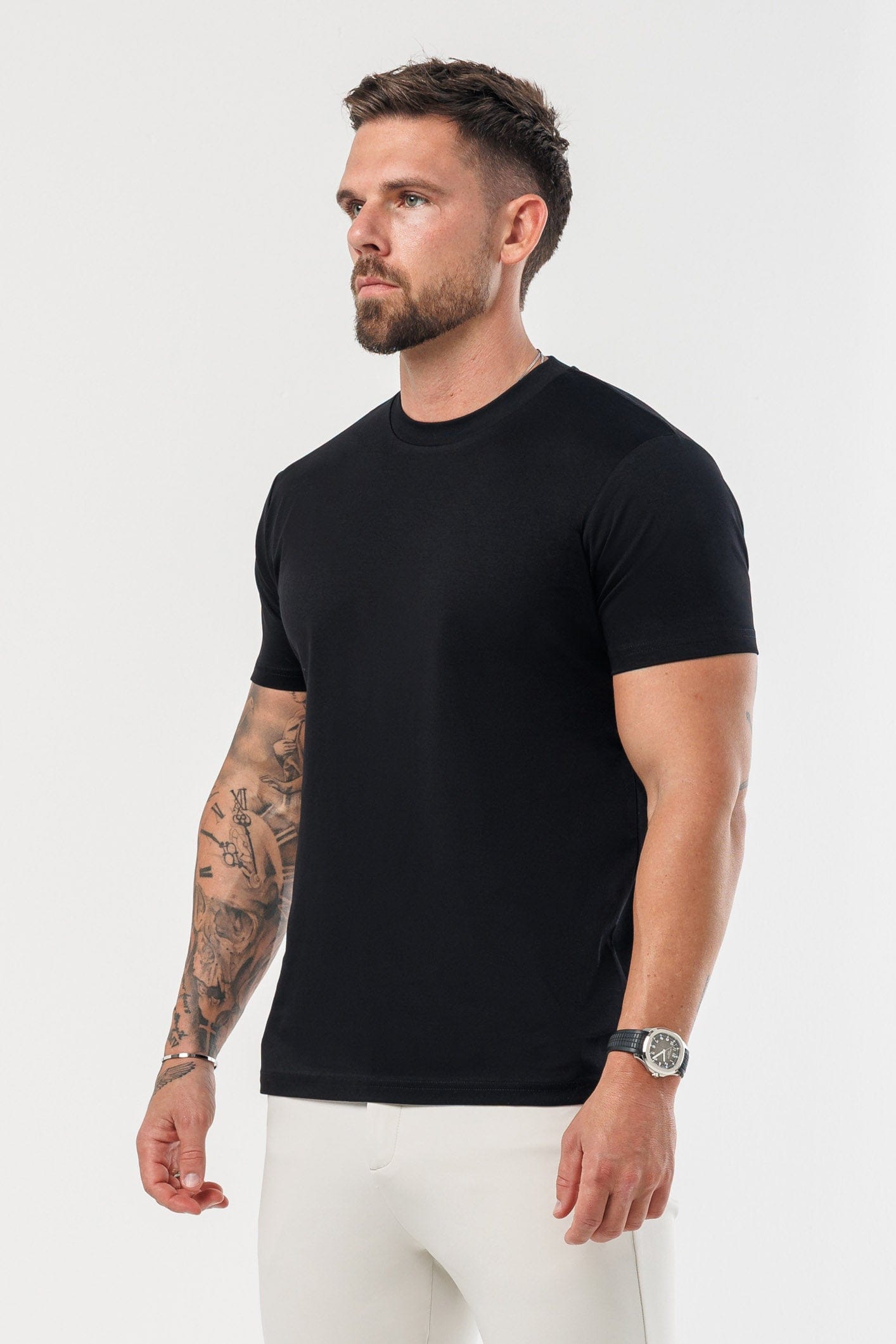 Luxe Mercerised T-Shirt — Black