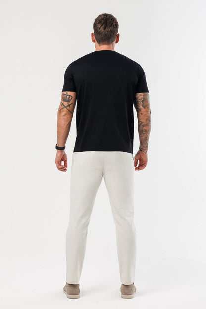 Luxe Mercerised T-Shirt — Black