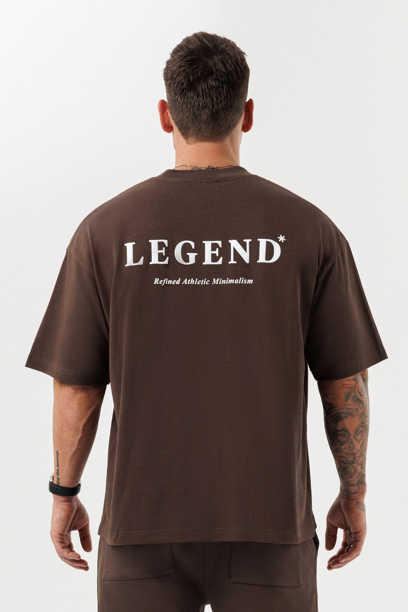 Print Oversized T-Shirt — Brown