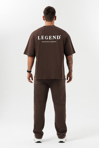 Print Oversized T-Shirt — Brown