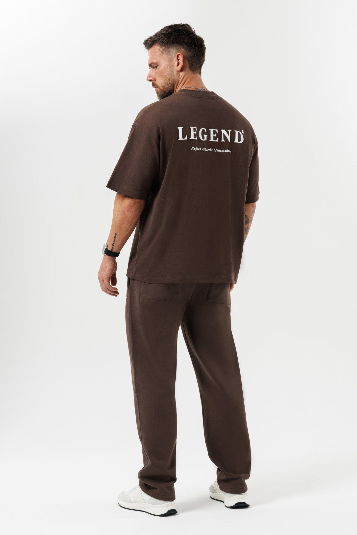Print Oversized T-Shirt — Brown