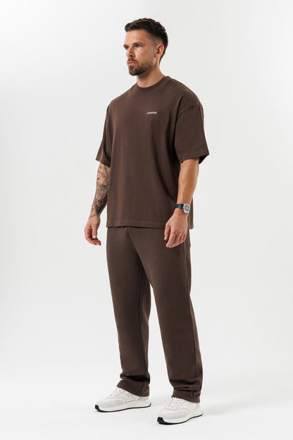 Print Oversized T-Shirt — Brown