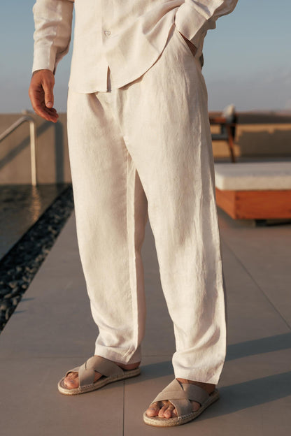 Linen Trouser — Oat